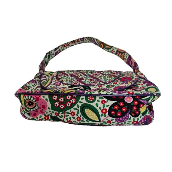 Vera Bradley Purple Pink Green Yellow Viva La Vera Floral Boho Shoulder Bag - Picture 5 of 8